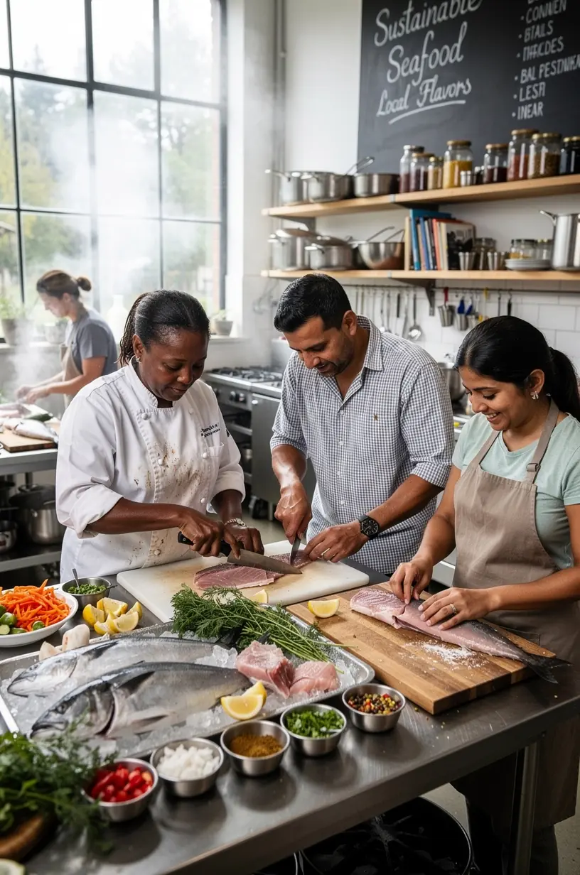 Group of travelers engaging in hobby-focused activities together